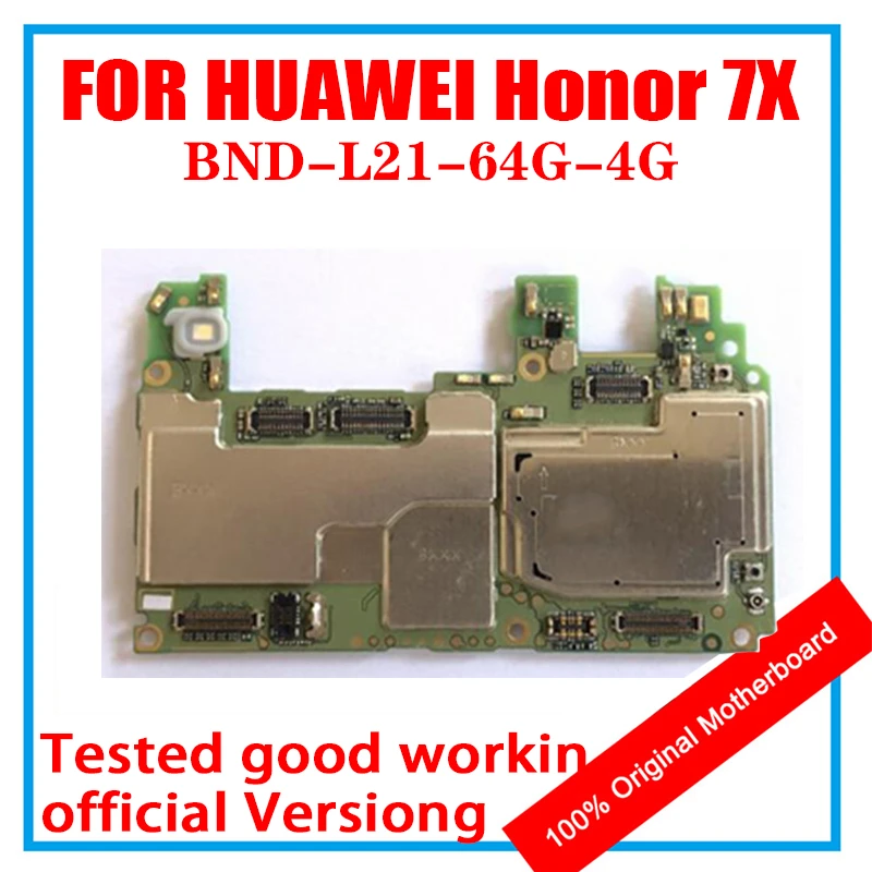 For Huawei Honor 7x Motherboard Bnd L21 64g 4g 100 Original Replaced Clean Mainboard Emui Logic Board Android Os With Full Chip Mobile Phone Antenna Aliexpress