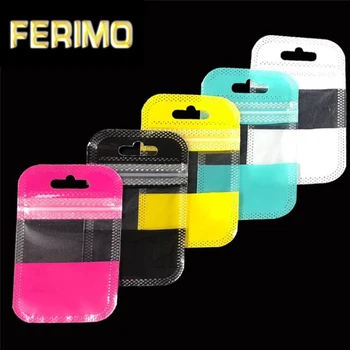 

50pcs 5.5x9cm Small Ziplock Bag Color Plastic Packaging Bag Self Seal Jewelry Bags Zipper Lock Mini Parts Storage Bag Organizer