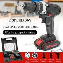 Multifunctional 36V Cordless Electric Screwdriver Wireless Drill Diy Power Tools Rotary Tool Impact Drill Machine Rechargeable