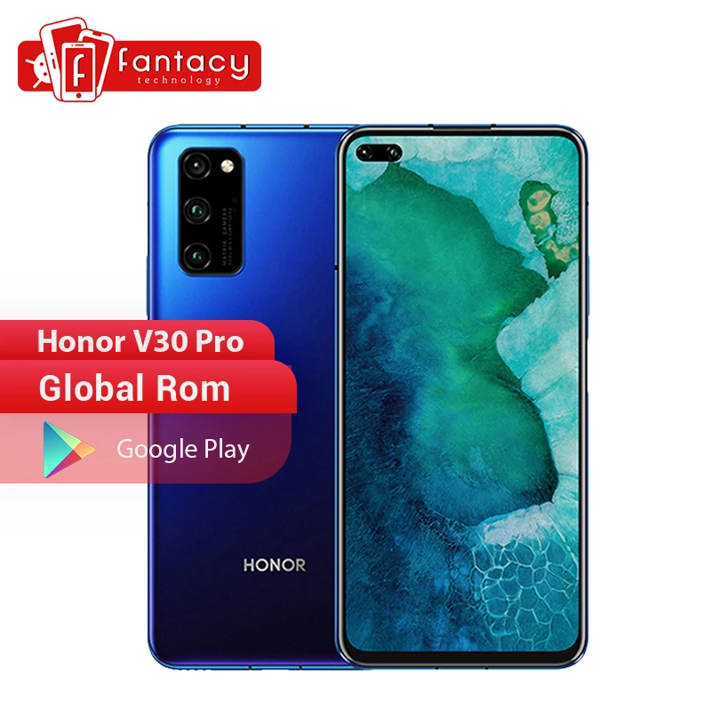

Honor V30 Pro 5G Smartphone Google Play Kirin 990 7nm Octa Core 40MP Triple Cam 16Core GPU 40W SuperCharge Mobile Phone Android