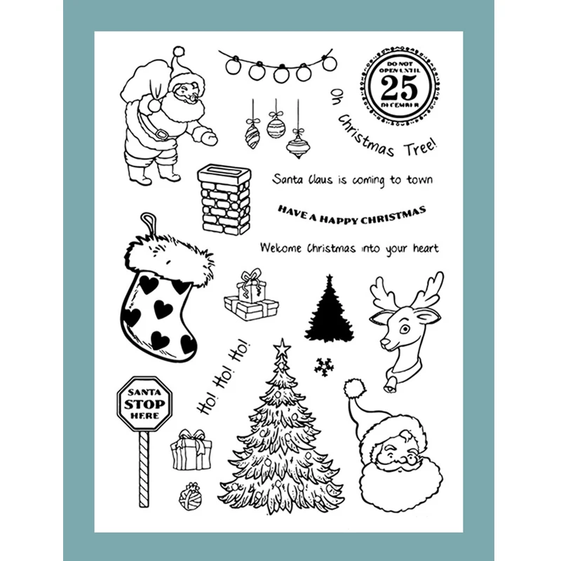 

ZATWBS Christmas gift Clear Stamps For DIY Scrapbooking/Card Making/Album Decorative Rubber Stamp Crafts