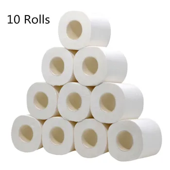 

White Toilet Paper Toilet Roll Tissue Roll Pack Of 10 3.Ply Paper Towels Tissue Household Toilet paper toilet tissue paper