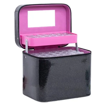 

ABDB-126-Pack Portable Suitcase Essential Oil Bottle Storage Bag Manicure Fragile Bottle Cosmetic Organizer