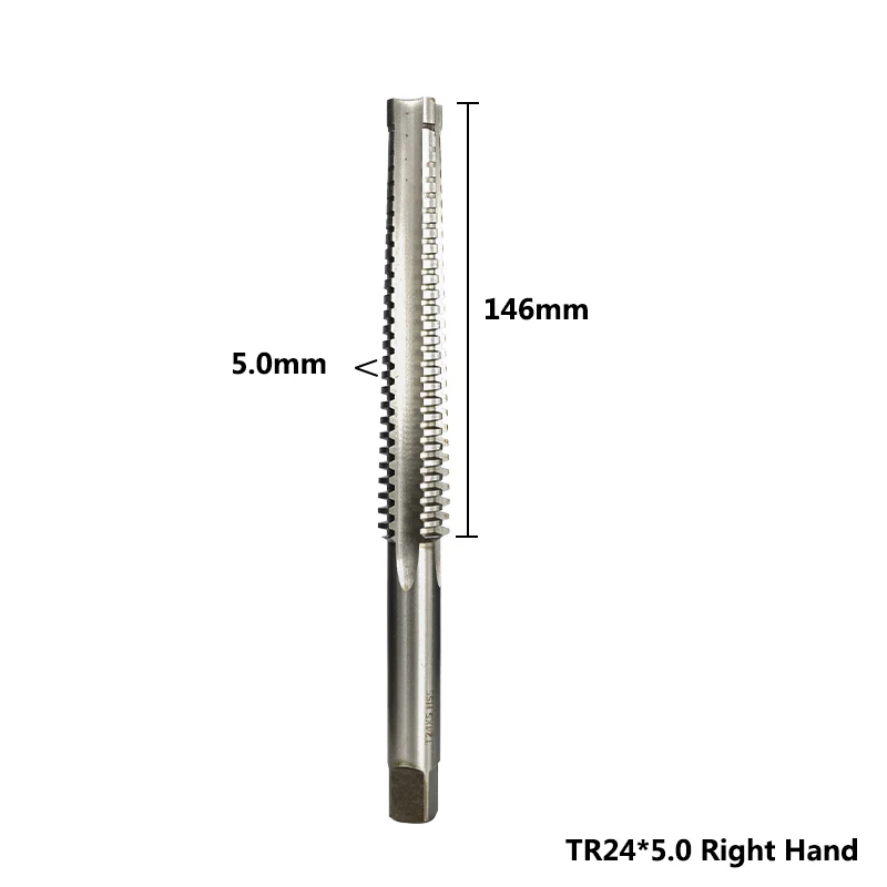TR24x5 Right 1pc HSS TR22/24/26 левый/правый метрический винт крана трапециевидной резьбы крана, поэтому не предназначены для сверления металла машина Метчик сверла - Цвет: TR24x5 Right