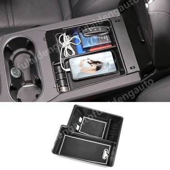 

For Porsche Cayenne 2018-2019 Armrest Storage Box Glove Pallet Center Console Tray Car Styling Accessories