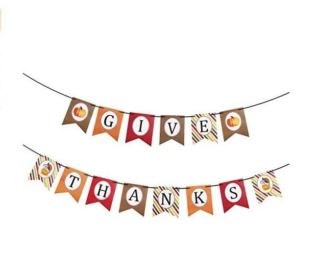 Vintage Thanksgiving Halloween Give Thanks Banner Latte Art