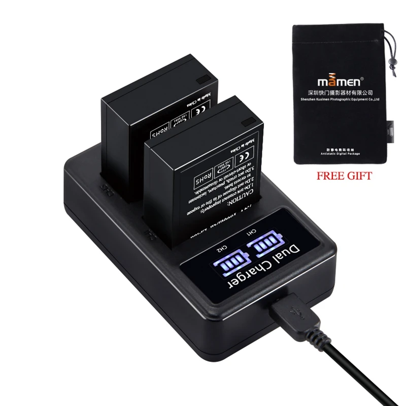 Mamen 2 шт 1800MAh NP W126S NP-W126 NP W126 Fujifilm батарея для цифровой камеры+ USB lcd двойное зарядное устройство для Fuji HS30EXR HS33EXR X-P