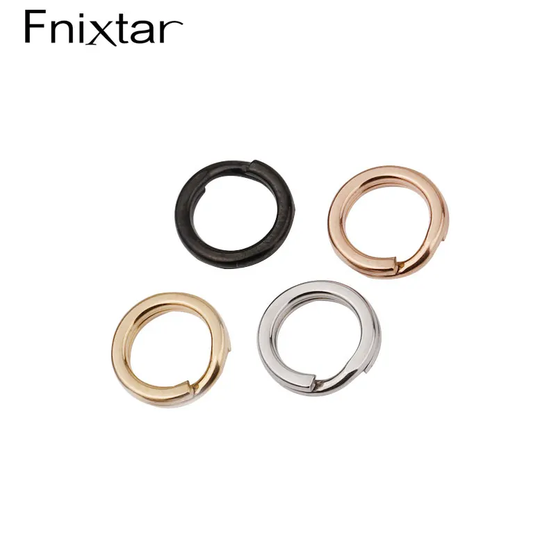 Fnixtar 20 개/몫 10mm 작은 크기 라운드 키 체인 링 스테인레스 스틸 폴란드어 키 링 DIY 만들기 자동차 키 체인 ..