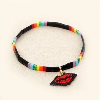 

Go2boho Charm Bracelet Miyuki Tila Baslet For Women Summer Beach Sexy Lip Boho Jewelry Hot Sale Glass Beads Accesorios Mujer