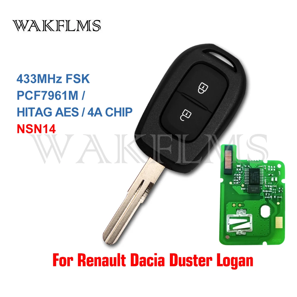 PCF7961M NSN14 дистанционный ключ-брелок от машины для Renault символ трафик Dacia Duster Logan Sandero 2012 2013