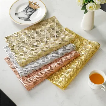 

Embroidered Hollow-Out Lace Dining Placemats Dining Table Mats Coaster Bowl Cup Mat 45*30CM Home Decor Pad