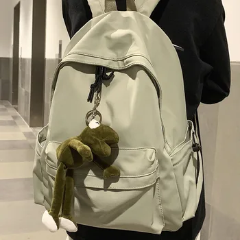 

HOCODO 2020 New Casual Nylon Lager Capacity Schoolbag Fashion Backpack Women Backpack Pendant Zipper Schoolbag For Teenage Girls