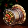 New Tibetan Tibet Buddhist 8 Cimelia Symbols Finger Prayer Wheel Amulet Statue 3