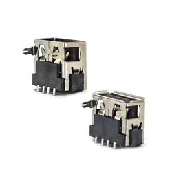 20 Pcs/Lot USB2.0 Female Warp Edge 10*13  2 Pin Type A Plug Socket Jack Connector Plug With Cover Seat Welding Wire Adapeter DIP