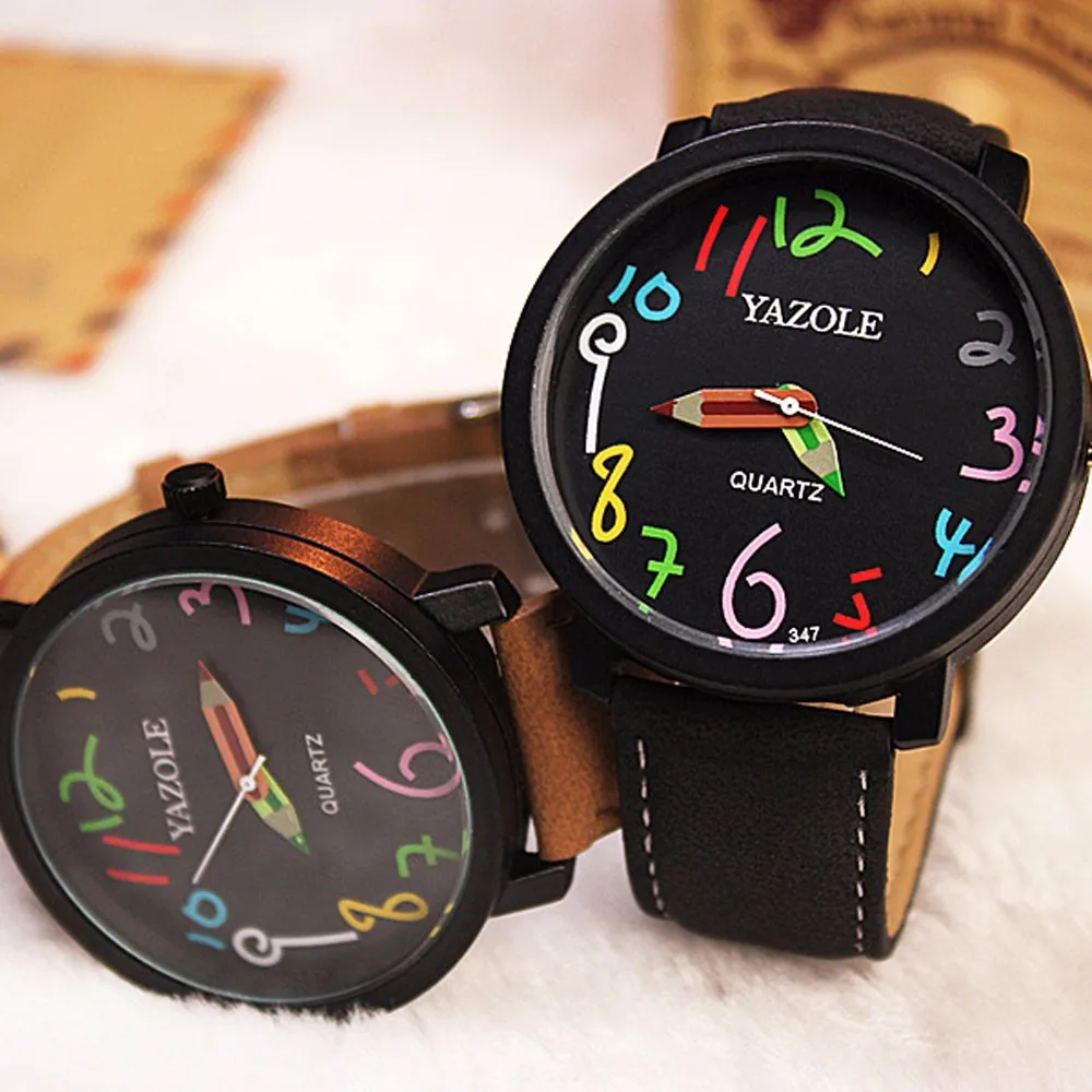 

Women Watches Female Clock Quartz Watch Ladies Quartz Wrist Watch Large rainbow dial with colored clock 2019 Relogio saat Q