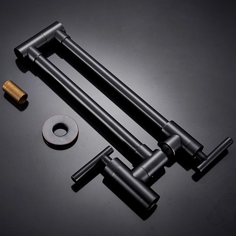 Single Lever Rotate Folding Spout Bathroom Kitchen Faucet kitchen faucets bathroom faucet Wall Mount Cold Water Sink Tap Chrome/Black/Brushed Nickel/Golden