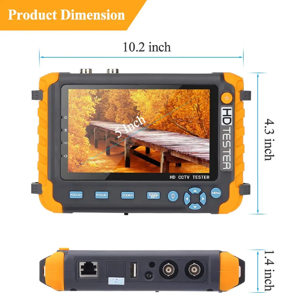  8MP CCTV Tester Camera video tester ahd ip Video camera Tester mini ahd Monitor 4 in 1with VGA HDMI - 32802018176