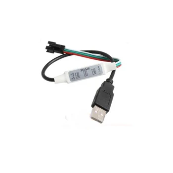 

DC5V 1 meter LED Controller SP002E 3 Keys Mini Pixel Controller Wire USB Interface Pixels for WS2812B WS2811 LED Strip Light
