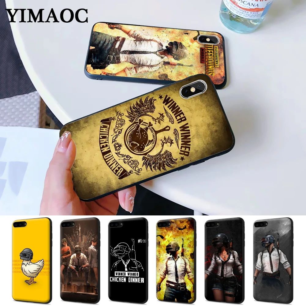 

Playerunknown's Battlegrounds PUBG Silicone Case for iPhone 5 5S 6 6S Plus 7 8 X XS Max XR