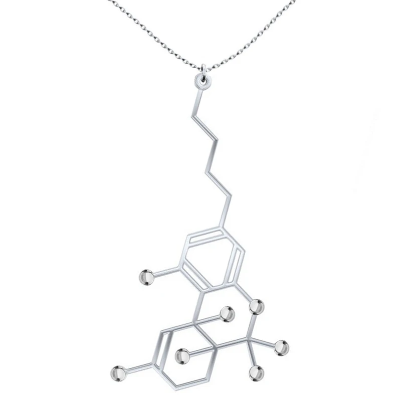THC ожерелье с дизайном молекула Geek Science ювелирные изделия для женщин Nerdy подарок
