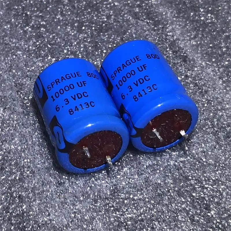 

2pcs United States SPRAGUE Sibi older red head 80D 10000UF 6.3V filament audio filter capacitor free shipping