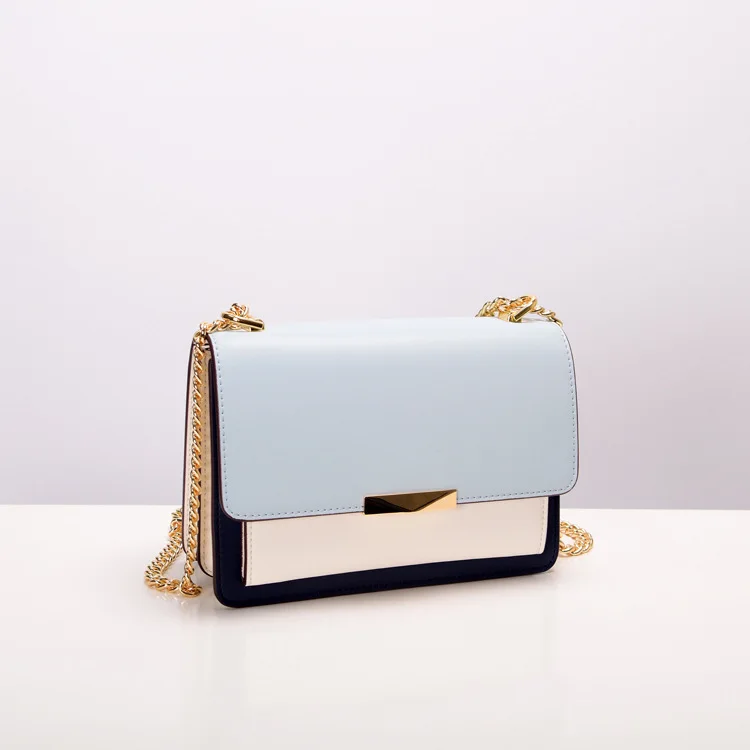Woman new Beach Bag Women's Singles Shoulder Package Diagonal Small Square Chain Hit Color Handbag Crossbody korean Style