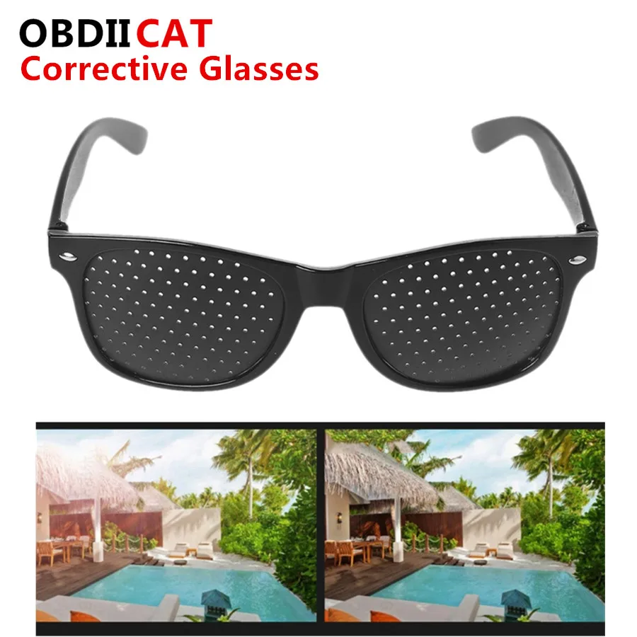 100pcs Eyes Exercise Eyesight Vision Improve Glasses Black Cycling Pin Hole Training | Автомобили и мотоциклы