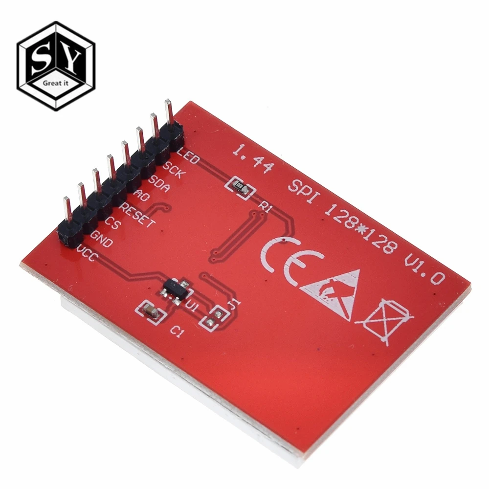 1 шт. отличный это 3,3 в 1,44 дюйма TFT ЖК-дисплей модуль 128*128 цветной Sreen SPI совместимый для Arduino mega2560 STM32 SCM 51