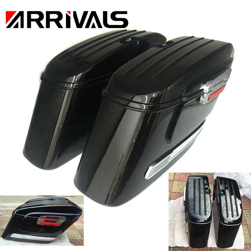 Мотоциклетная багажная коробка топ чехол жесткий седельная сумка для Harley Touring Модифицированная 1 пара