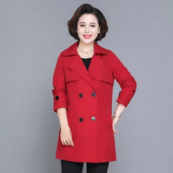 

Spring Autumn Windbreaker Women Loose Plus Size Temperament Windbreaker 2020 New Slim Double Breasted Coat L346