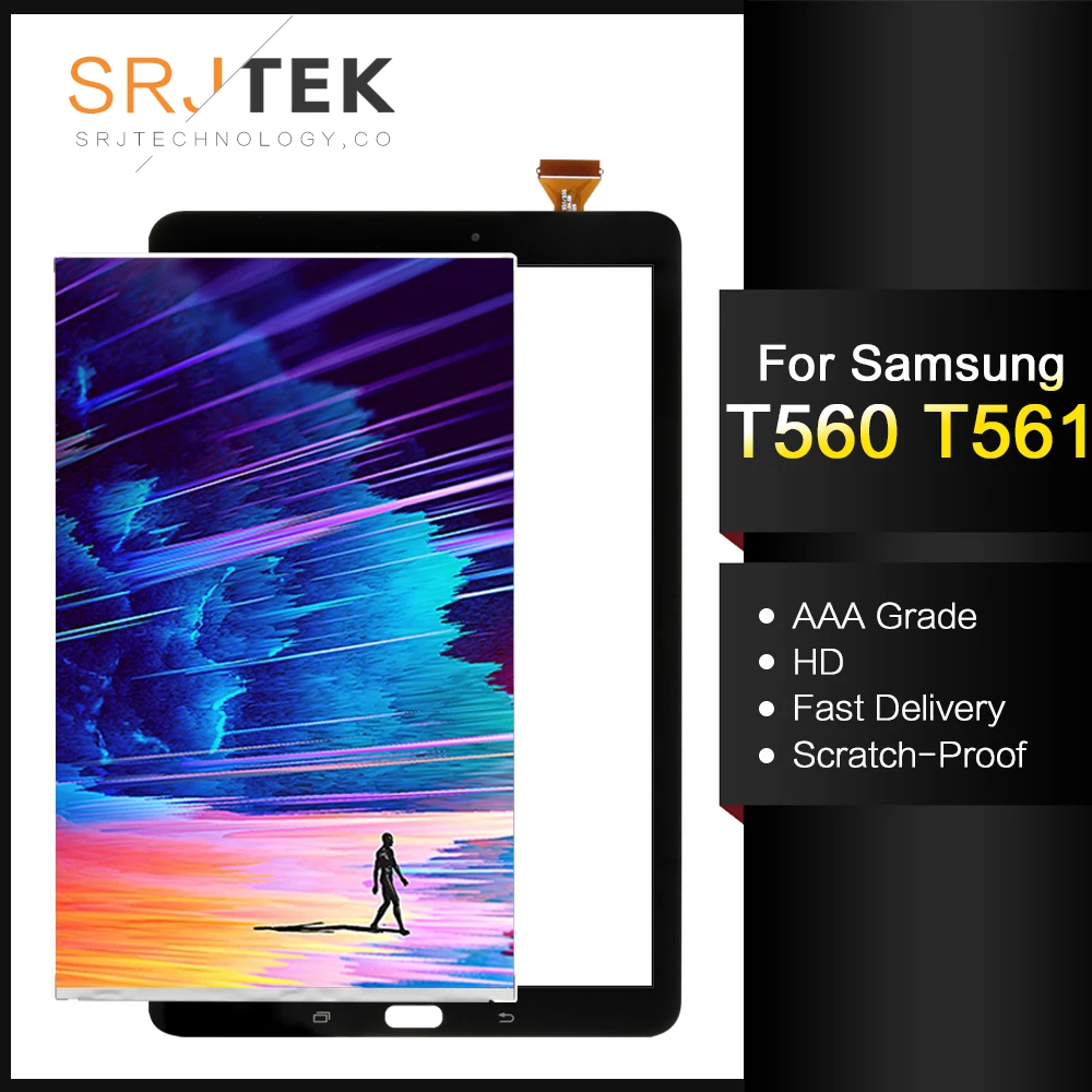 Srjtek T560 ЖК сенсорная панель для Samsung Galaxy Tab E SM T561 дисплей с сенсорным экраном замена