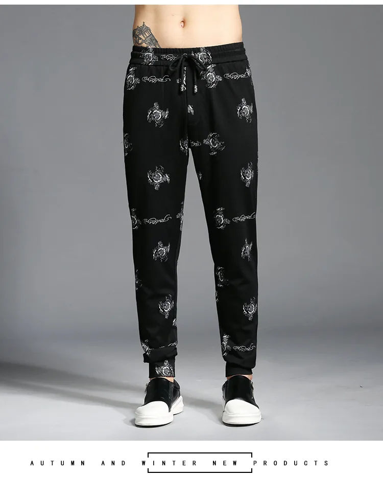 Autumn And Winter Trend Beam Leg Sweatpants Western Style Slim Fit Trousers MEN'S Casual Pants Rome Cotton Nylon 380G/M2 862