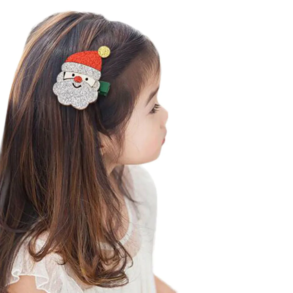 Детские повязки для девочек, детские рождественские заколки-клипсы для волос, заколки для волос, заколки для волос