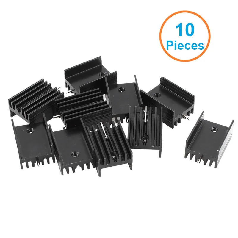Aluminum Heat Sink TO-220 Mosfet TO 220 Heatsink Cooler Radiator for MOS LM317 L7805 L7812 L78XX Transistor Set 10pcs aluminum heatsink