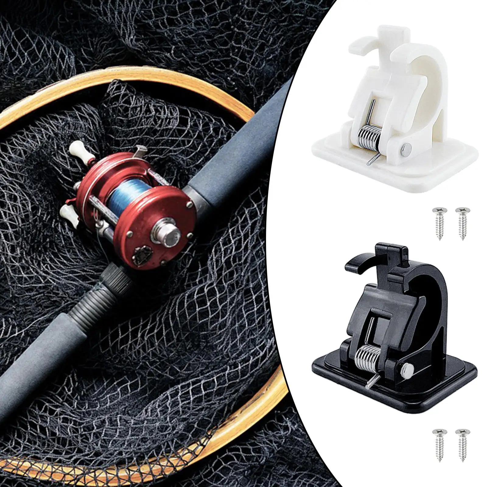 Wall Mounted Fishing Pole Rod Holder Clips Plastic Buckle Design Brackets  Rods Clips Organizer Fishing Equipment Holders Walls