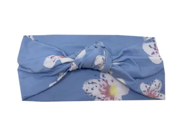 

p193020 A women's headscarf in a soft fabric with a little fresh blue flower print for summer 2019