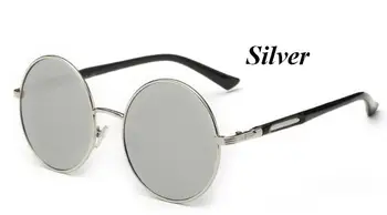 

N63 2016 Alloy Round Sunglasses Women Men Retro Coating Mirror Steampunk Sun Glasses Circle Eyewear A De Sol Feminino
