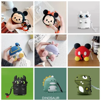 

Cute Cartoon Case For i12 i9s i10 i11 i13 Dinosaur funny Pattern i23 i24 i25 i27 i100 inpods 12 TWS headphone silicone Case