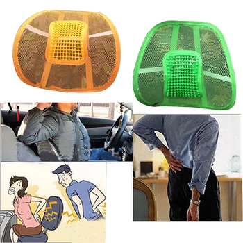 

TOSPRA Universal Car Seat Chair Back Massage Supports Waist Cushion Mesh Ventilate Cushion Pad For Car Office Home Car Styling