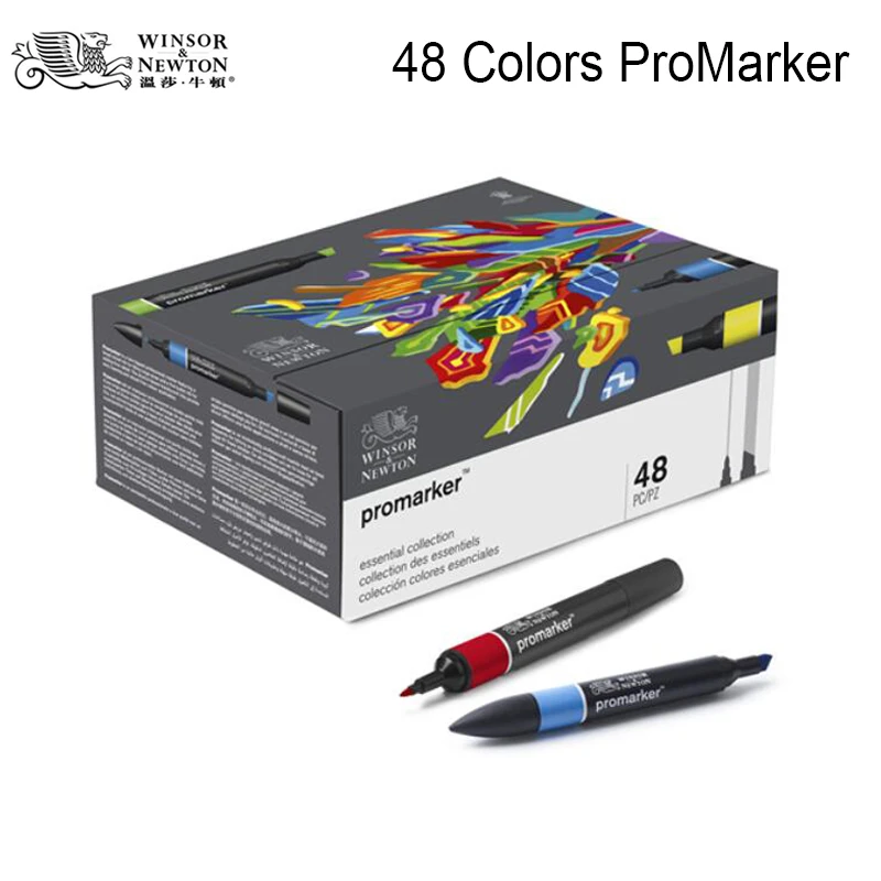 opschorten Celsius Overeenkomstig met Winsor&newton 48 Colors Promarker Double Tips Drawing Design Professional  Marker Pen - Art Markers - AliExpress