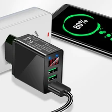 Высокое качество, 3 порта, быстрая зарядка, настенное зарядное устройство, светодиодный, QC 3,0, 3-USB концентратор, адаптер питания EU/US