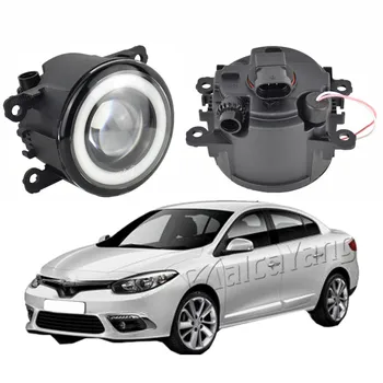 

2x (Left+Right) Angel Eye Fog Lamps LED Lights white For Renault Fluence L30 Saloon 2010 - 2015 For 2002-2015 Renault Megane 2 3