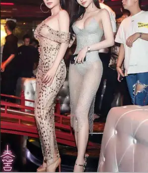 

Sequined Dress Top Quality Sexy V-Neck Strap Sleeveless Celebrity Night CLub Bodycon Evening Party Dresses