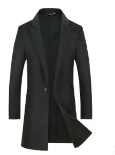 

Free Shipping New style trench coat men's long slim woolen overcoat trend double-sided coat men's windbreaker