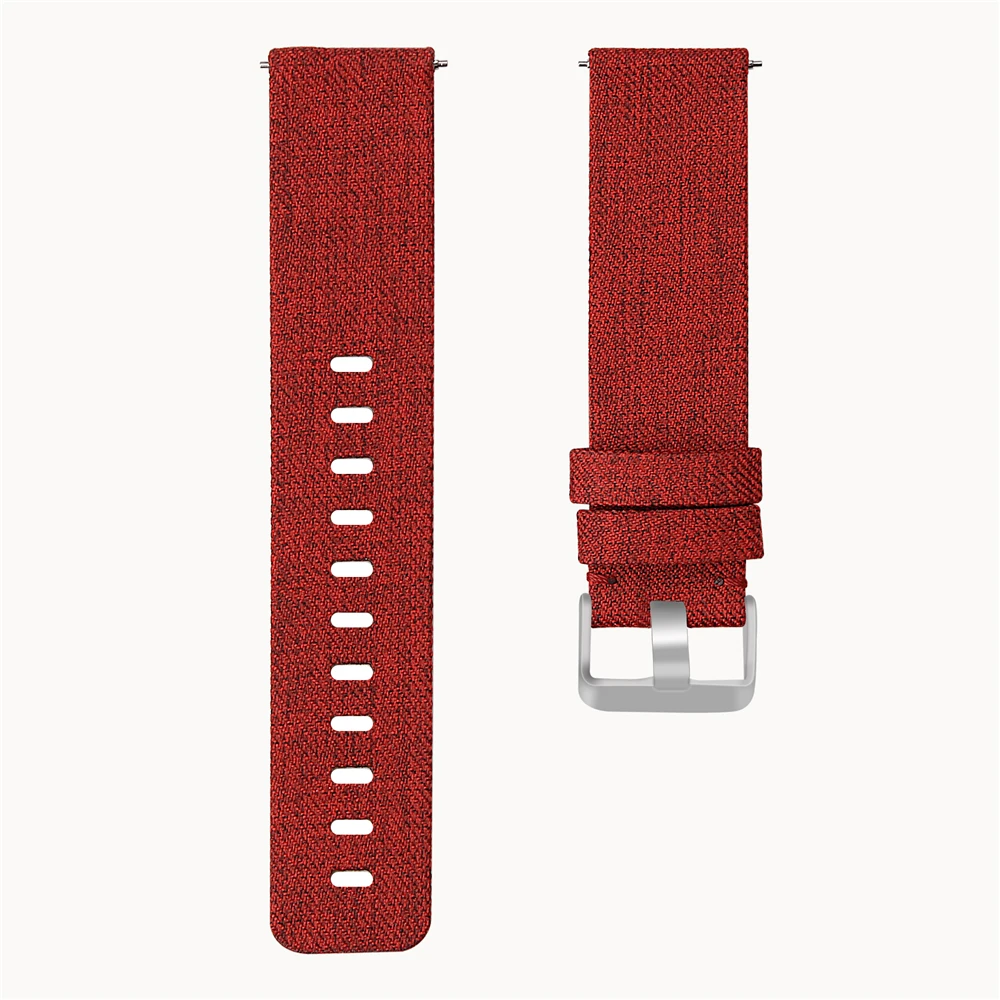dark red Новинка 1 шт. прочный нейлоновый тканый моющийся тканевый сменный ремешок для Fitbit Versa 2 Аксессуары для умных часов - Цвет: dark red