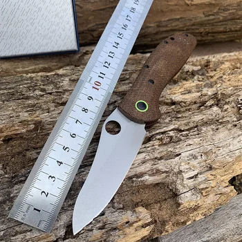 

551 Camping knife CPM-20CV Blade linen fiber Handle Utility Self-defenseTactical Folding Knives