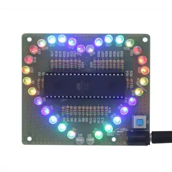 

DIY Kit Love Heart shaped LED Lamp Colorful Light Water Electronic Suite