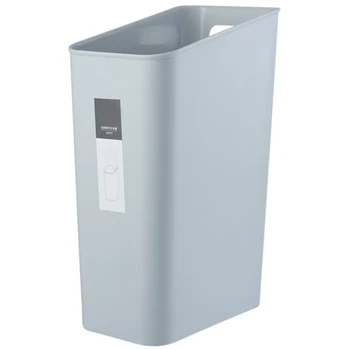 

North European Trash Can Kitchen Bathroom Dustbin Waste Bin Rectangle Garbage Bucket Without Lid-Blue