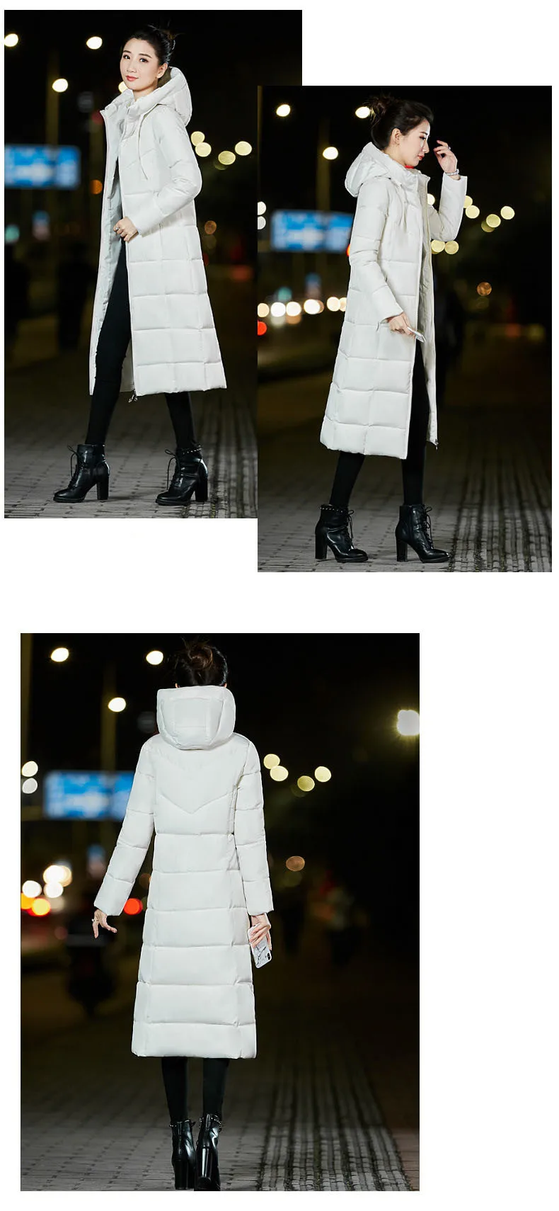 Зимняя куртка, Женская парка, пальто, плюс размер, M-6XL, модный пуховик, Длинная толстовка с капюшоном, толстая длинная куртка, женская одежда