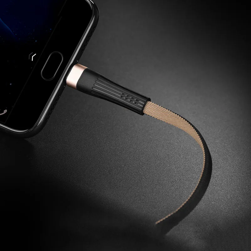 HOCO U39 24 шт./лот 1,2 м нейлоновый Прочный USB кабель для iPhone type-C кабель Micro кабель для samsung USB C провод зарядного устройства